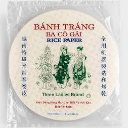 Banh Trang Gao Luc/ Brown Rice Paper 10oz- round 22cm / Pack Of 3