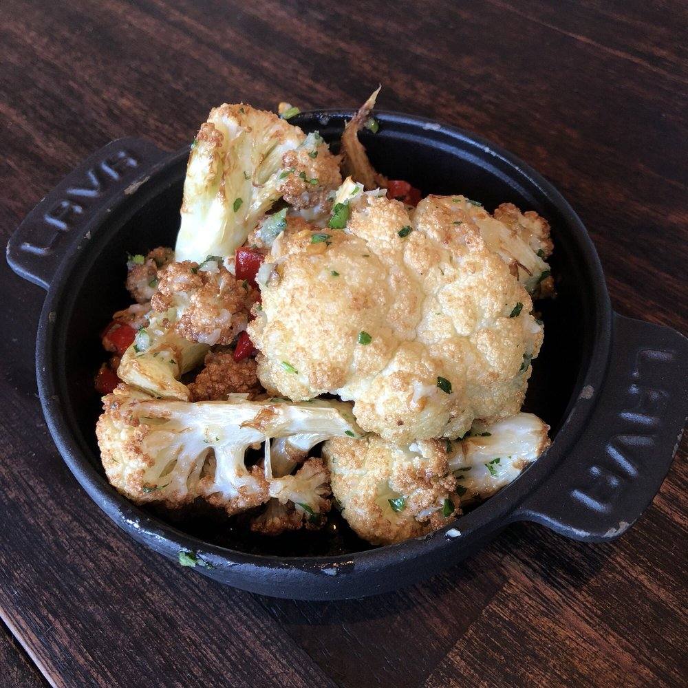 A Mano:Cauliflower, lemon, chili, bagna cauda