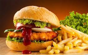CHICKEN BURGER WITH FRIES