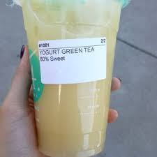 Green tea yogurt