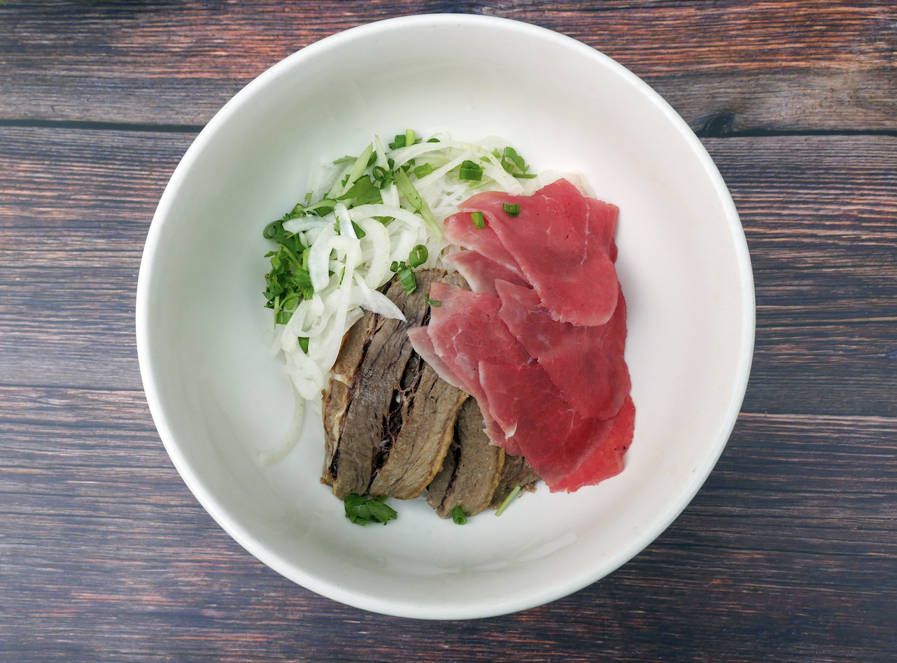 9. Pho with Rare Steak & Well-done Flank - Tái, Nạm